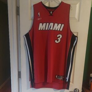 Reebok Miami Heat Dwyane Wade Mens Basketball Jersey XXL